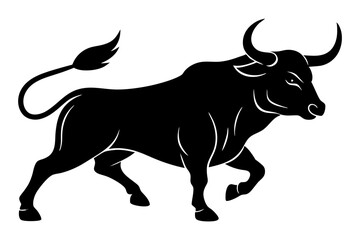silhouette of a bull