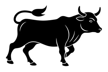 silhouette of a bull