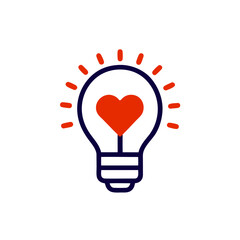 bulb with heart