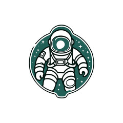 Astronaut helmet vector icon flat style illustration for web, mobile, logo, application and graphic design.