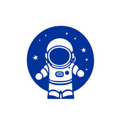 astronaut in space vector design logo