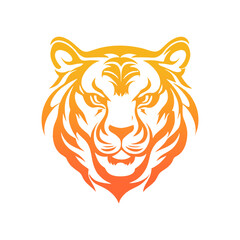 tiger head - vector sign concept illustration. Lion head logo. Wild lion head graphic illustration. Design element.