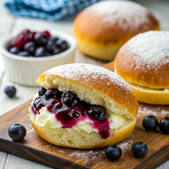 Artisanal pastries, with different decorations and fillings