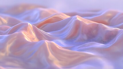Obraz premium Soft Pink and Purple Gradient Waves in High Quality Photorealism