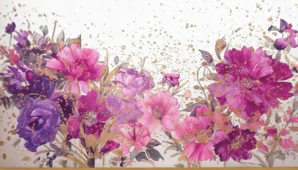 Obraz premium 花柄装飾, 装飾デザイン, 優雅なパターン, ゴールドアート, フローラルモチーフ, スタイライズされた花, クラシック装飾