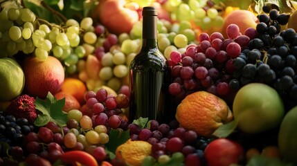 Obraz premium Wine and Fruit