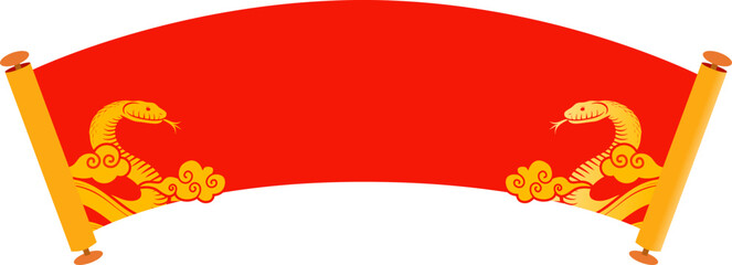 Chinese New Year Snake Banner Decoration, Festive Lunar New Year Snake Design