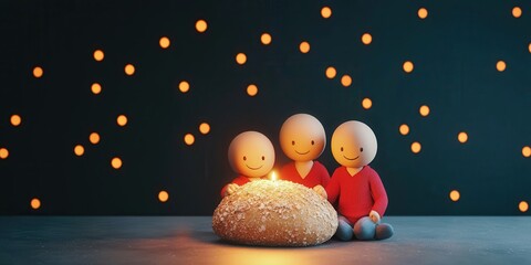 Joyful Celebration with Bread and Smiles