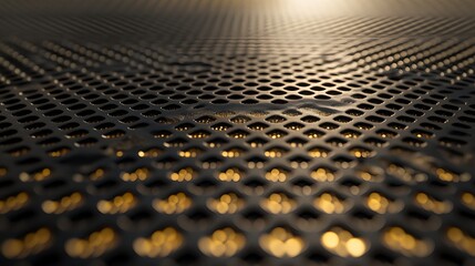 Obraz premium Modern Honeycomb Pattern with Yellow Highlights in High Quality