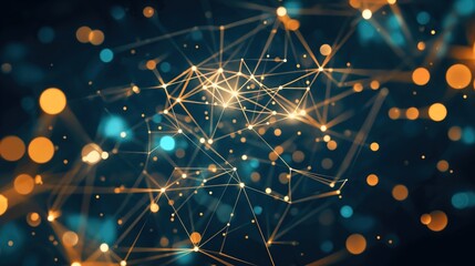 Futuristic Digital Network Background with Glowing Circuit Patterns, Ideal for Tech Presentations and Design Concepts