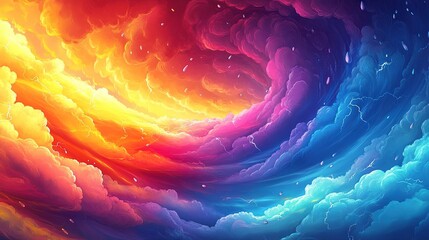 Obraz premium Vibrant tornado of colors