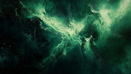 Deep green grunge background with copy space