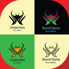 Awesome Latest Unique logo design with different designs of the same shape For business company. 100% vector file. Color editable.