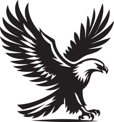 Fototapeta premium Eagle bird vector silhouette image
