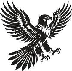 Obraz premium Eagle vector silhouette image