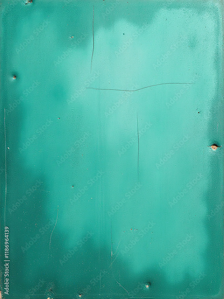 Poster A Grunge Texture With Green Turquoise Abstract Patterns Creates A Unique Background For Artistic Expression On A Scratched Wall Surface. 00002