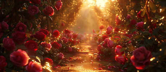 roses garden and sunshine 