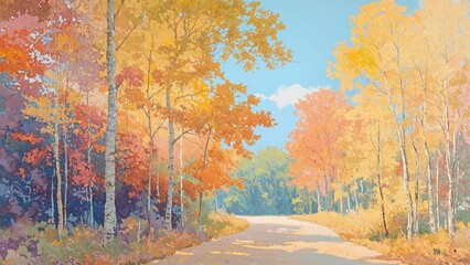 Fototapeta premium watercolor painting of a tree