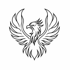 eagle tattoo of a bird with white background
