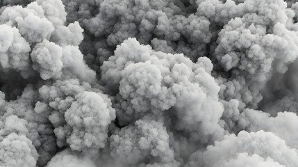 Mysterious Grey Smoke on Black Background in High-Resolution Detail