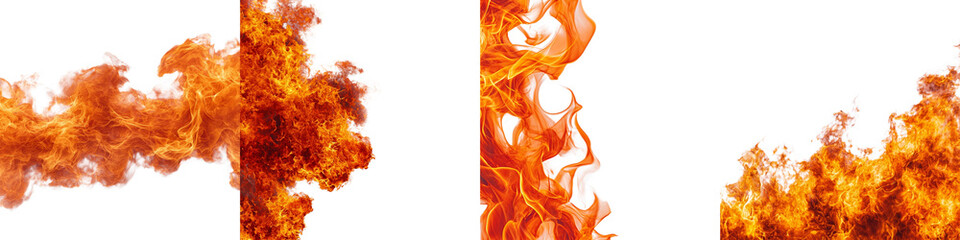 Obraz premium Fiery Flames with Smoke Swirling in Dynamic Patterns for Creative Backgrounds