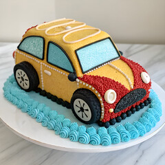 car theme birthday cake