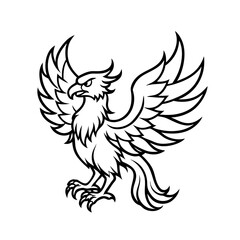 eagle with wings with white background