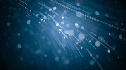 Obraz premium A dark blue abstract background with blurred lights and streak effects