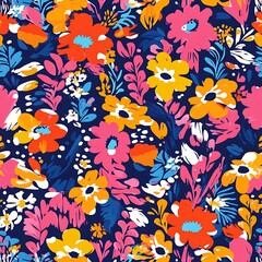 a colorful flowers on a dark background