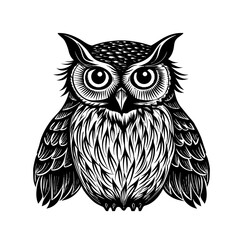 owl on a white background