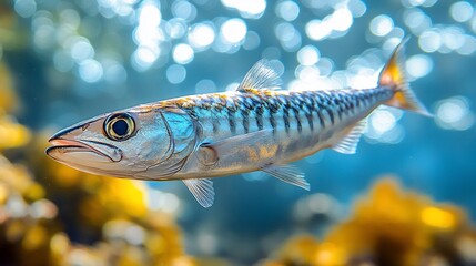 Stunning Underwater Shot of a Mackerel Fish
