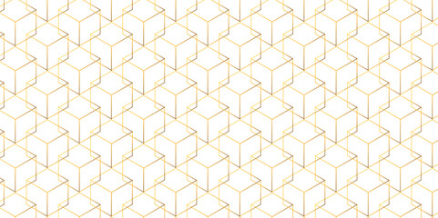 Seamless pattern with hexagon square cube geometric pattern shapes grid metal element texture design. vector tiles gradient science web tech connection triangle diamond honeycomb hexagon art.