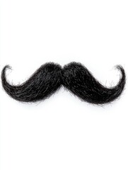 Black moustache on white background