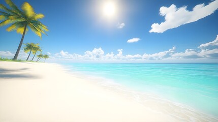 Fototapeta premium Soft Blue Waves on a Tranquil Beach with Soothing Ambiance