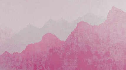 abstract mountain scene background in shades of pink