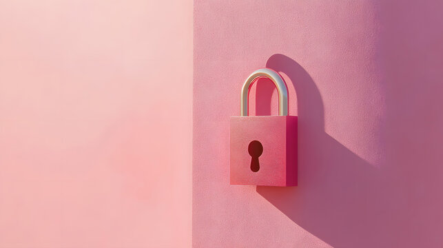 lock Security Concept cyber security encryption technology to protect data privacy
