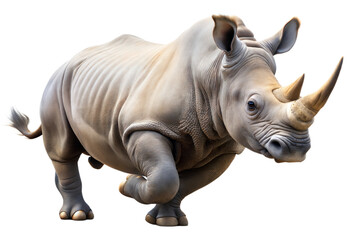 Obraz premium White Rhinoceros Charging