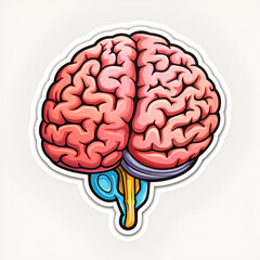 Human brain sticker
