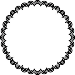 青海波の和風丸フレーム