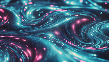 Abstract Glittering Wavy Surface