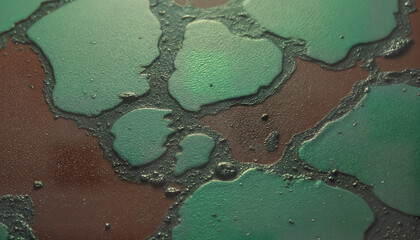 Abstract Metallic Green and Brown