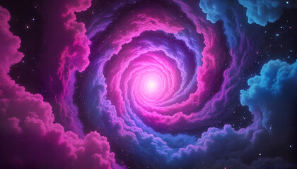 Cosmic Cloud Swirl Abstract