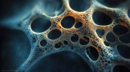 Abstract Close-Up of Intricate Bubble Structures and Patterns