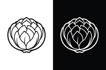 Brussels sprout icon vector on White Background ,Vector Art Illustration on white background.