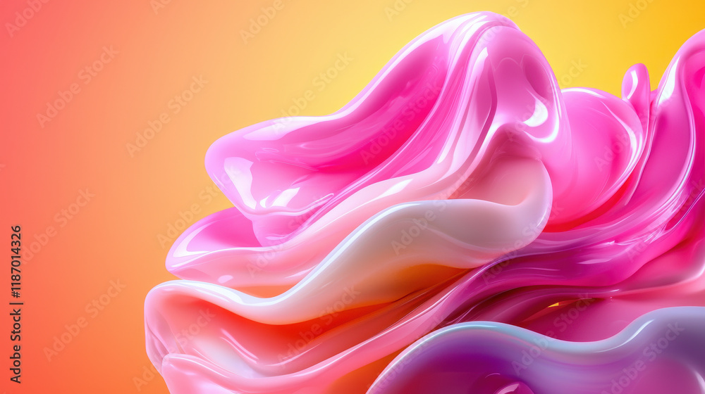 Poster vibrant display of pastel colors in soft, delicate swirls creates mesmerizing visual experience. smo