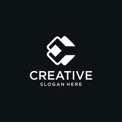 Collection of E letter logos. E logo with technology concept for brands.