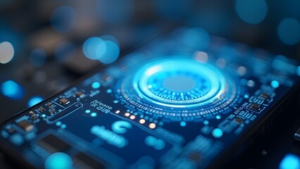 wireless energy transfer device, closeup, vibrant