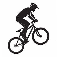 Fototapeta premium Professional bmx bicycle player silhouette
