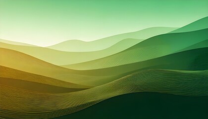 Obraz premium abstract green wave landscape background