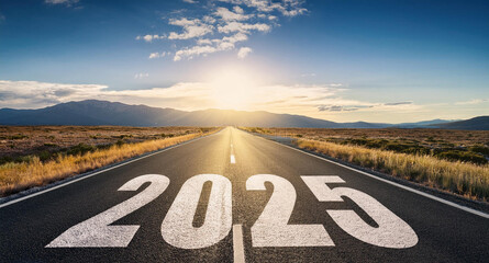  Open Road to the Future – 2025 Painted on the Asphalt